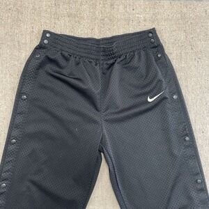 vintage Nike Tear away mesh pants mens Large Black 2000s y2k swoosh white tag